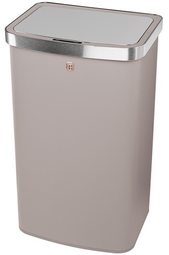 פח אשפה מעוצב חיישן אוטומטי Berlinger Haus Taupe BH9794 60L קרם מוקה