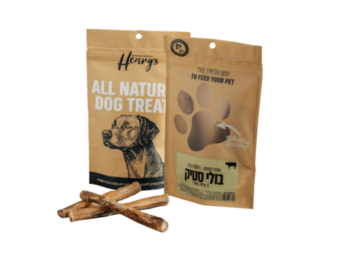 HENRY'S הנריס חטיף לעיסה בולי סטיק 100% טבעי 3 יח'