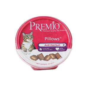 פרמיו חטיף כריות לחתול נגד כדורי פרווה 60 גרם Pillows Anti hairball