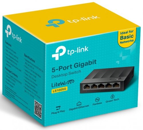 מתג שולחני TP-Link 5 Port 10/100/1000Mbps LS1005G