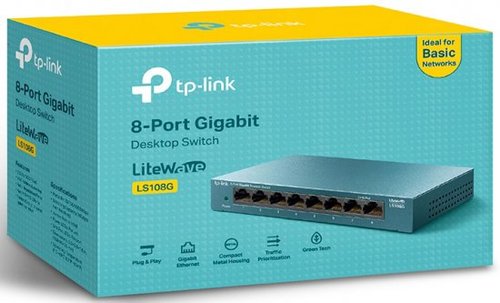 מתג שולחני TP-Link 8 Port 10/100/1000Mbps LS108G