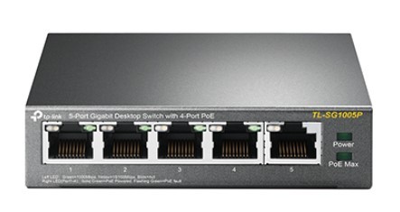 מתג שולחני TP-Link TL-SG1005P 5 Ports Gigabit 10/100/1000Mbps 4 Ports PoE