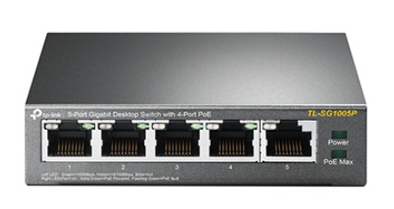 מתג שולחני TP-Link TL-SG1005P 5 Ports Gigabit 10/100/1000Mbps 4 Ports PoE