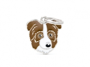 תג שם כלב רועה אוסטרלי חום AUSTRALIAN SHEPHERD BROWN