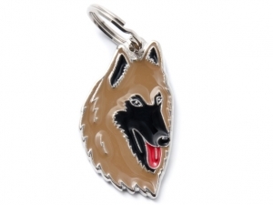 תג שם כלב רועה בלגי חום BELGIAN SHEPHERD