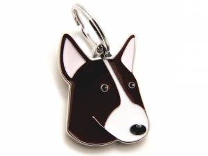 תג שם כלב בול טרייר חום BULL TERRIER BROWN