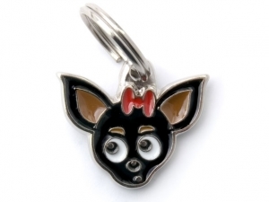 תג שם כלב  צ'יוואווה שחור CHIHUAHUA BLACK
