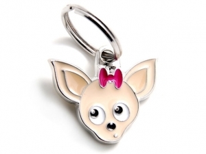 תג שם כלב  צ'יוואווה קרם CHIHUAHUA CREAM