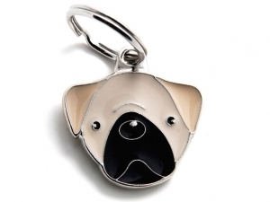 תג שם כלב פאג FAWN PUG