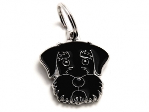 תג שם כלב שנאוצר  שחור BLACK SCHNAUZER