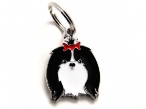 תג שם כלב שיצו שחור לבן SHIH TZU