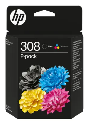 סט ראשי דיו מקוריים HP 308
