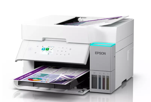 מדפסת הזרקת דיו משולבת Epson EcoTank L6376 - ללא פקס - צבע לבן