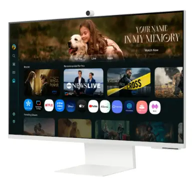 מסך מחשב Samsung S32FM801UM 4K סמסונג צבע לבן