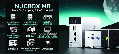 מחשב מיני Gmktec NucBox M8 - AMD