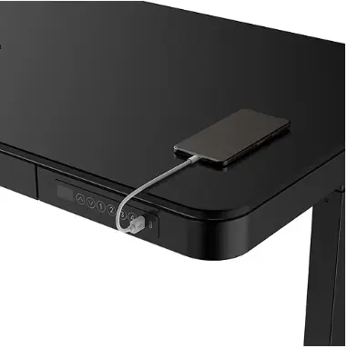 שולחן חכם מתכוונן בגודל 120X60 Smarter ET119W-C - צבע שחור
