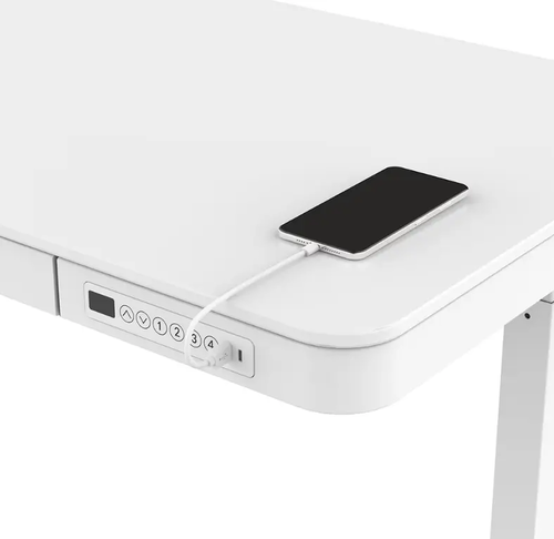 שולחן חכם מתכוונן בגודל 120X60 Smarter ET119W-C - צבע לבן