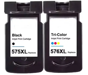 סט ראשי דיו תואמים CANON 575XL 576XL (כמות בצבע 300 דפים, כמות בשחור 400 דפים)