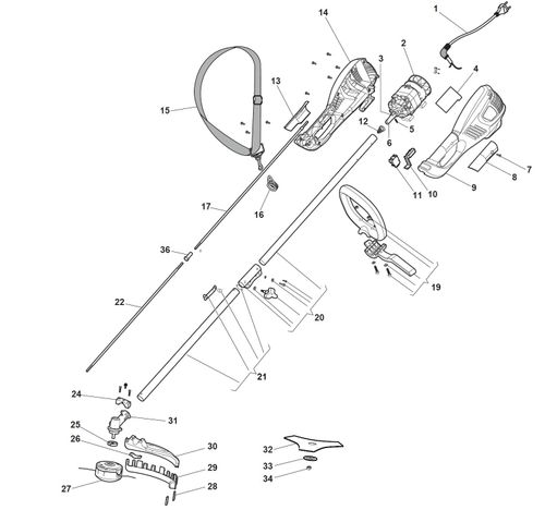 חרמש חשמלי ישר לגיזום דשא ושוליים SB1000 J מבית STIGA 50220