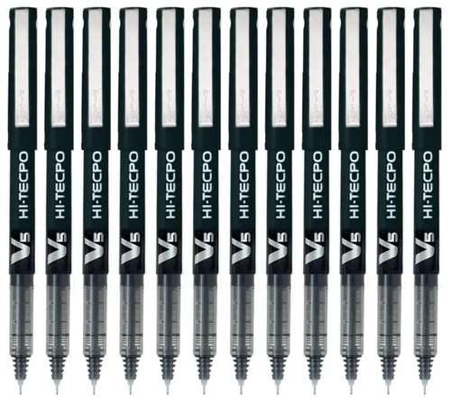 עט טכפוינט V5 שחור PILOT מארז 12 יח'