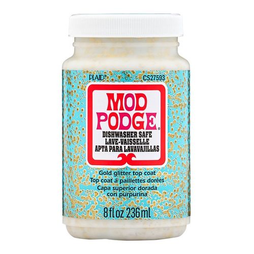 לכה/דבק רב תכליתי Mod Podge בגימור נצנצים זהובים 236 מ