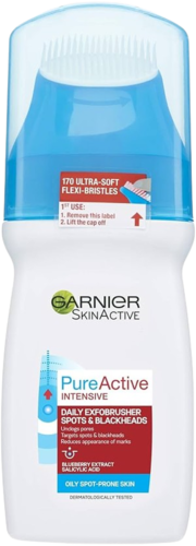Garnier Daily Exfobrusher Spots & Blackheads 150ML גרנייה ג'ל ניקוי עם מברשת לעור שומני