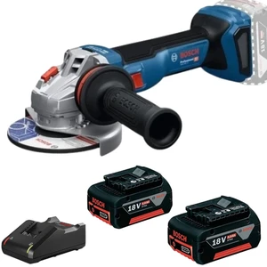 משחזת זוית GWS 18V-11 + זוג סוללות 5A + מטען