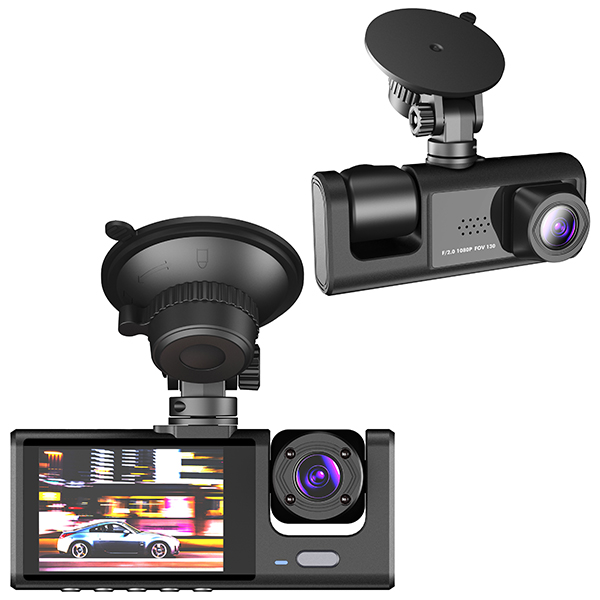 מצלמת דרך לרכב Full HD 1080P עם WiFi ומצלמה קדמית ואחורית