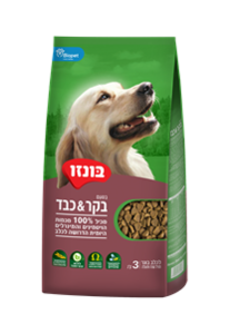 בונזו לכלב בטעם בקר וכבד 17 ק"ג | Bonzo Beef & Liver Flavor Dog Food 17 kg