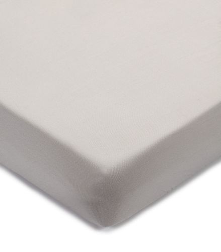סדין למיטת תינוק/מעבר 100% כותנה טריקו - אפור בהיר