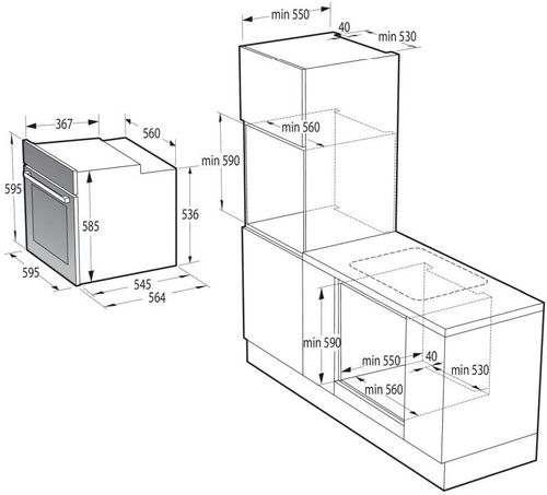  ‏תנור בנוי GORENJE BO6737E03BG גורנייה