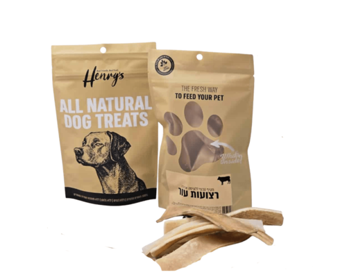 HENRY'S הנריס חטיף לעיסה רצועות עור 100% טבעי