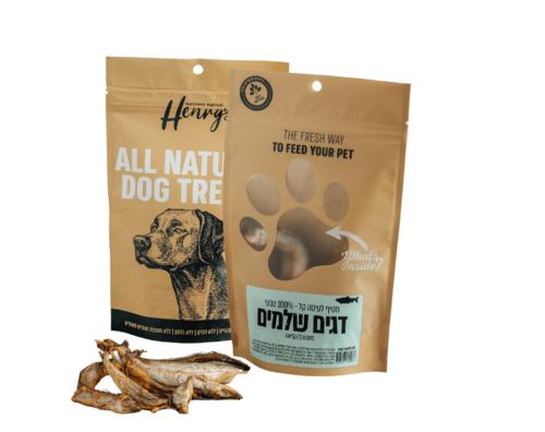 HENRY'S הנריס חטיף פינוק דגים שלמים 100% טבעי