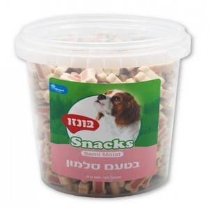 חטיפי בונזו בצנצנת בטעם סלמון 500 גרם | Bonzo Salmon Flavor Treats 500g