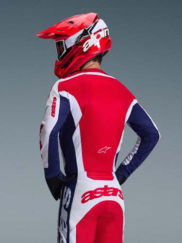 חליפת רכיבה אלפינסטארס לבן / אדום – ALPINESTARS RACER AIR RIWAY 