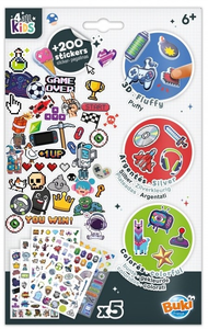 מארז עם למעלה מ 200 מדבקות גיימינג ומחשבים