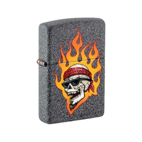 מצית זיפו גולגולת מגניבה בלהבה - ZIPPO