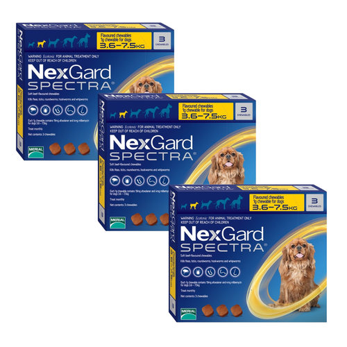 שלישייה נקסגארד ספקטרה 3.5-7.5 NexGard SPECTRA תוקף 09/27