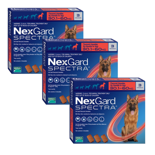שלישייה נקסגארד ספקטרה 30-60 NexGard SPECTRA תוקף 08/27
