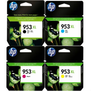 סט 4 ראשי דיו מקוריים HP 953XL