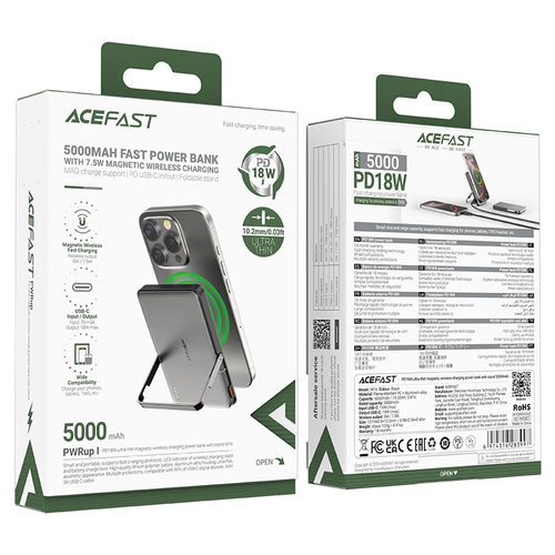 סוללת גיבוי מגסייף Acefast Magnetic 5000mAh PD18 M16
