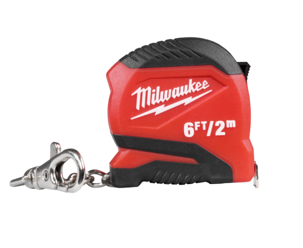 סרט מדידה מחזיק מפתחות Milwaukee 48-22-1706 באורך 6ft/2m