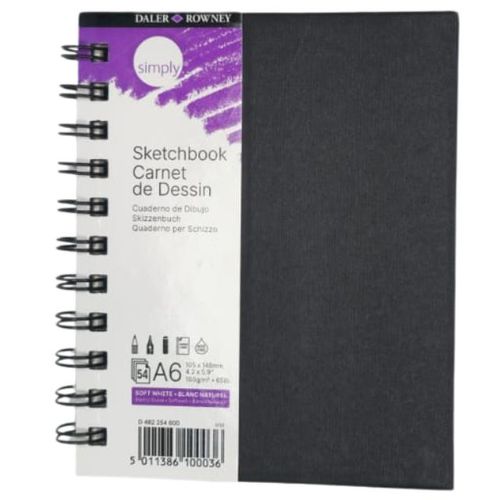 סקצבוק ספירלה,54 דפים DALER ROWNEY Simply A6