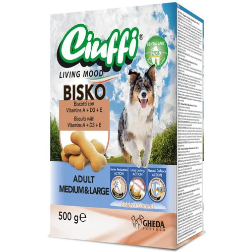 Chiuffi ביסקוויט לכלב עם ויטמינים 500 גרם