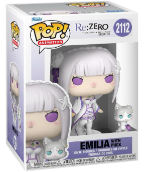 בובת פופ ריזרו אמיליה עם פאק | Funko Pop! Re Zero Emilia with Puck 2112