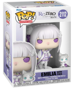 בובת פופ ריזרו אמיליה עם פאק | Funko Pop! Re Zero Emilia with Puck 2112