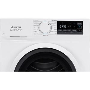 מכונת כביסה פתח חזית 10 ק"ג Electra EL1000 עם מנוע Inverter במהירות 1400 סל"ד - צבע לבן אחריות ע"י היבואן הרשמי אלקטרה