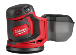 סט מלטשת אקצנטרית נטענת 18V 2648-20 milwaukee + סוללה 5 AH + מטען מהיר + מארז ניירות לטש  - יבואן רשמי !