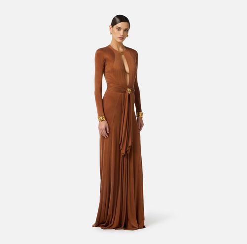 Red Carpet dress in cupro jersey fabric