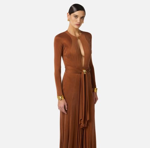 Red Carpet dress in cupro jersey fabric